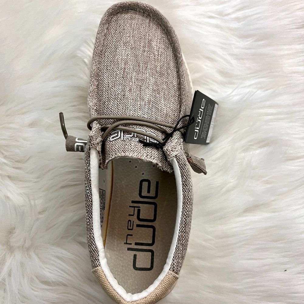 NWT Men's Hey Dude Wally Woven Beige